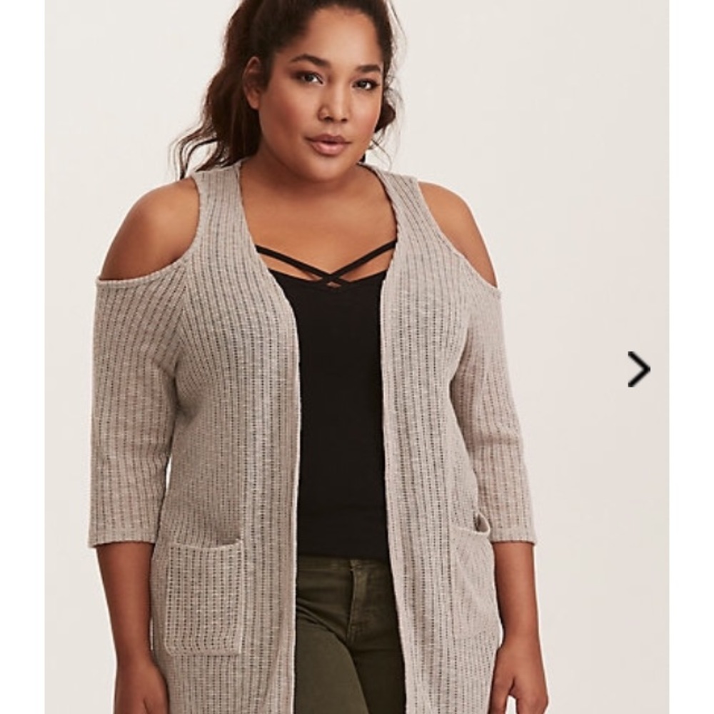 Torrid Cold Shoulder Cardigan
